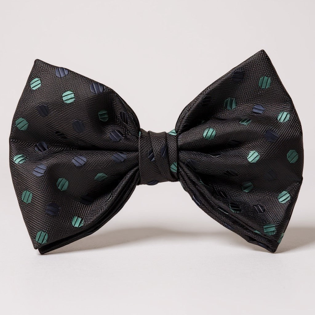 Brown Navy Teal Polka Dot Bowtie BTP2205