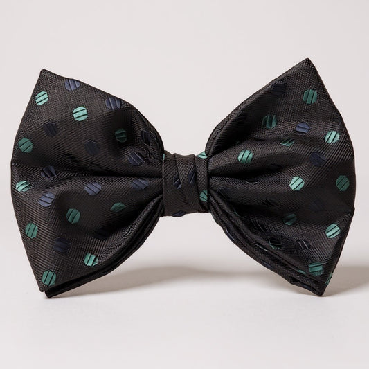 Brown Navy Teal Polka Dot Bowtie BTP2205