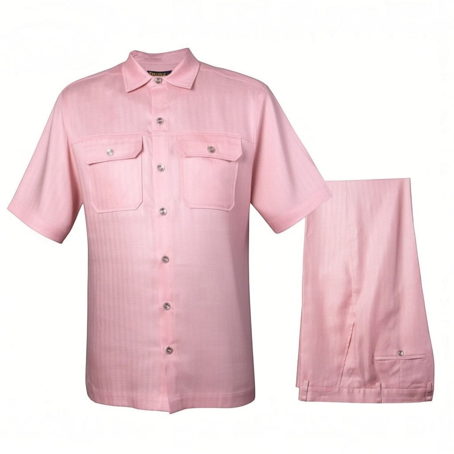 Short Sleeve Button Down Shirt and Trouser Set