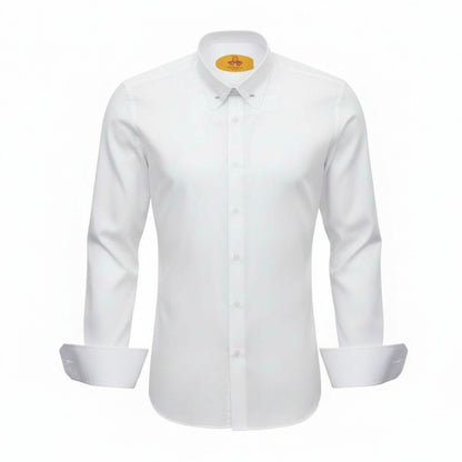 Robert Lewis White Bar Collar Dress Shirt