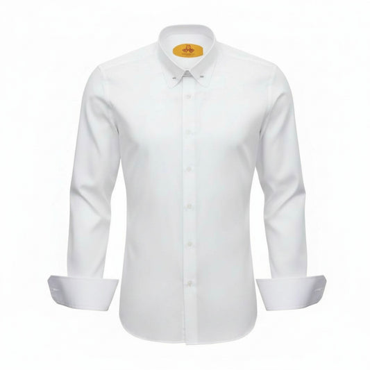 Robert Lewis White Bar Collar Dress Shirt