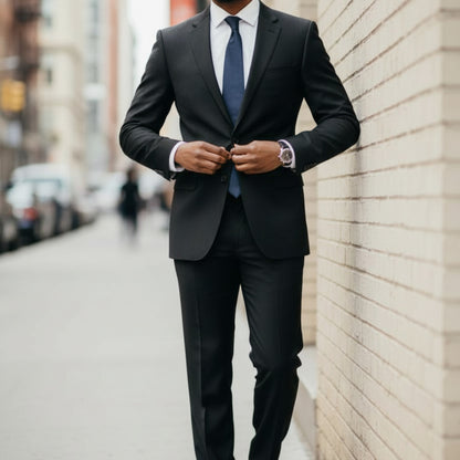 Tiglio Novello Black 2 Piece Suit TIG1001