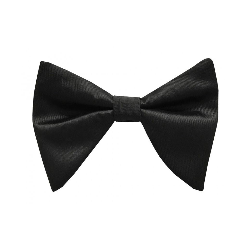 B-Que Black Long Butter Fly Bowtie - LBT100-B
