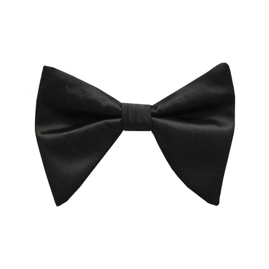 B-Que Black Long Butter Fly Bowtie - LBT100-B