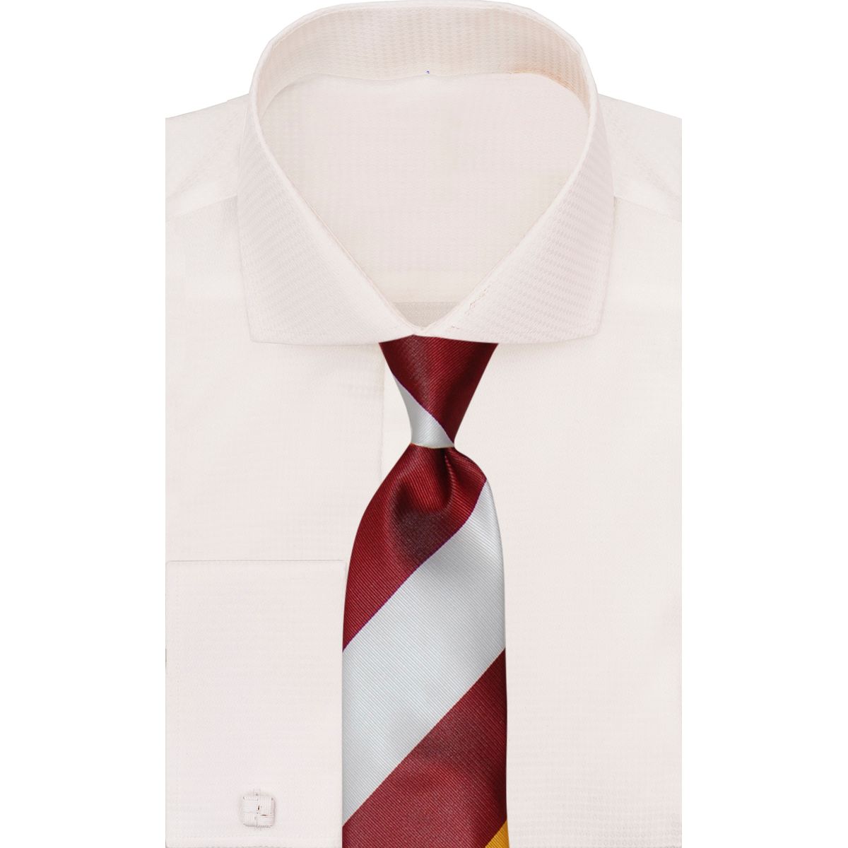 Verse 9 Burgundy Yellow White Stripe Neck Tie Crypto Stripe-G-18