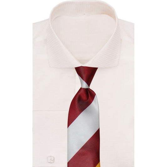 Verse 9 Burgundy Yellow White Stripe Neck Tie Crypto Stripe-G-18