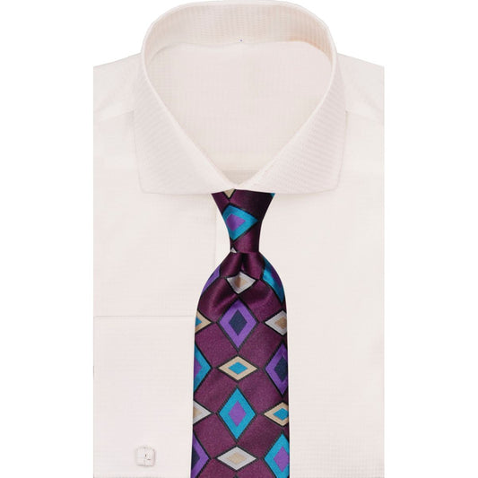 Verse 9 Purple Teal Geometric Necktie BURJ KHALIFA-5