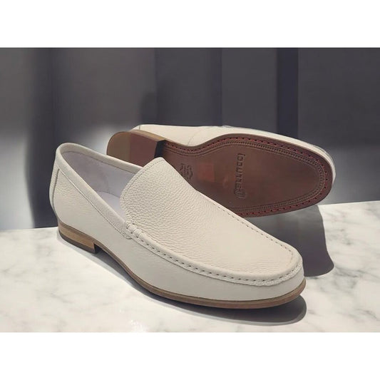 Carrucci Bone Dear Skin Leather Sole Slip-on Casual Loafer - KL201-02