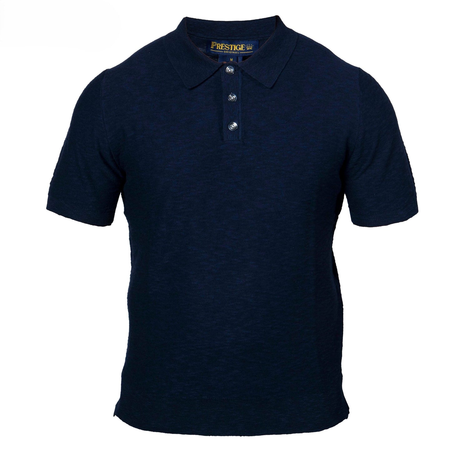 Prestige Navy Blue 100% Linen Polo Shirt LIN-590
