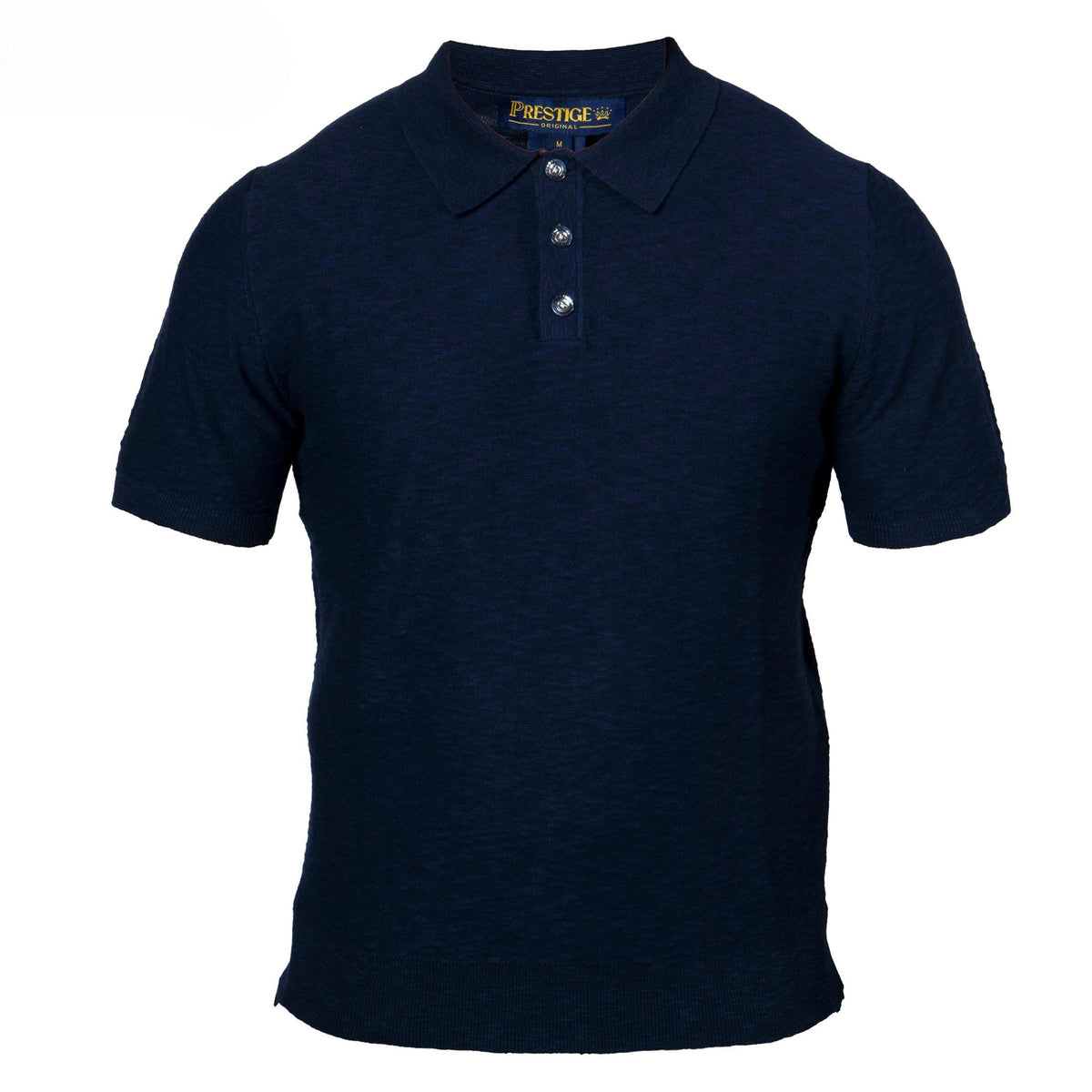 Prestige Navy Blue 100% Linen Polo Shirt LIN-590