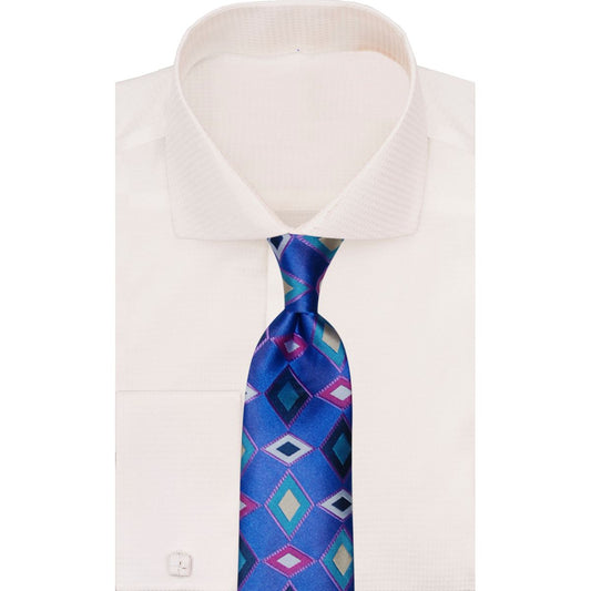 Verse 9 Royal Blue Geometric Necktie BURJ KHALIFA-9