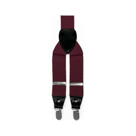 BQ Hunter Burgundy Braces Convertible Suspenders - SP10-R