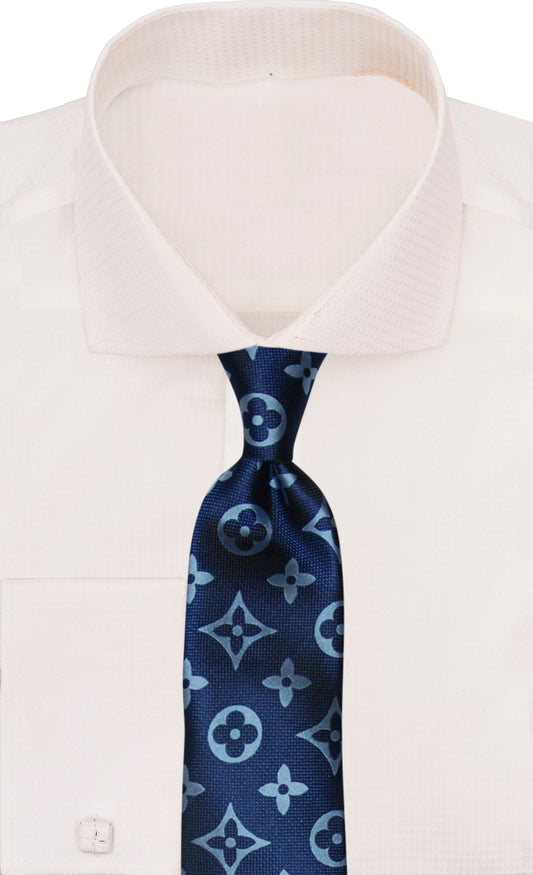 Verse 9 Navy Light Blue LV Inspired Necktie - LV-6