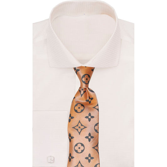 Verse 9 Orange Black LV Inspired Necktie - LV-B2
