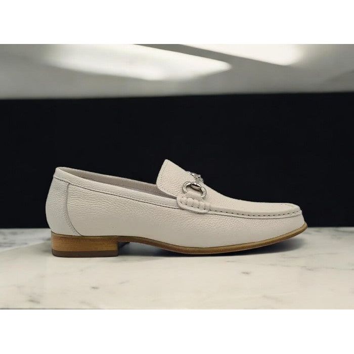 Carrucci Victor Bone Deerskin Leather Sole Casual Loafer - KL201-1