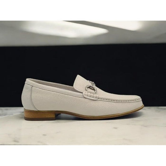 Carrucci Victor Bone Deerskin Leather Sole Casual Loafer - KL201-1