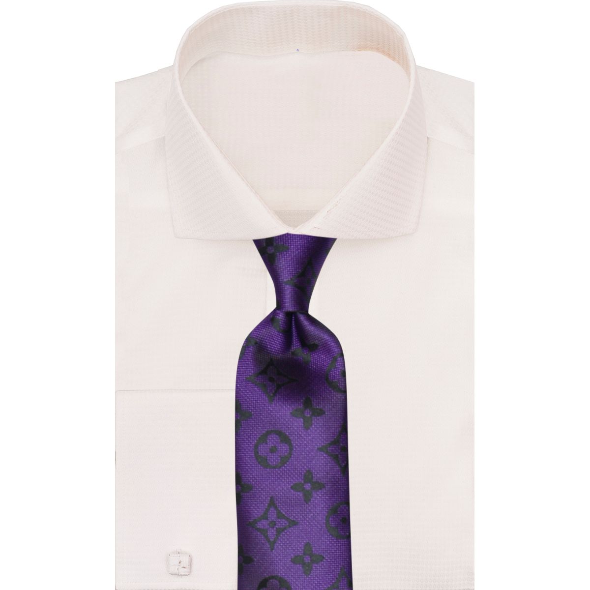 Verse 9 Purple Black LV Inspired Multicolor Necktie - B6