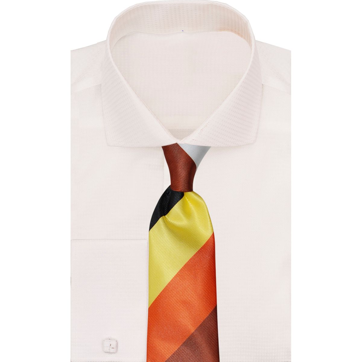 Verse 9 Orange Rust Yellow Black Stripe Neck Tie Crypto Stripe M16