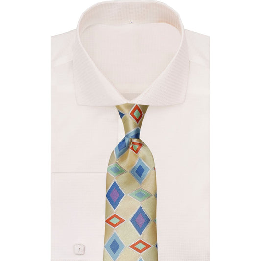 Verse 9 Yellow Geometric Necktie BURJ KHALIFA-2