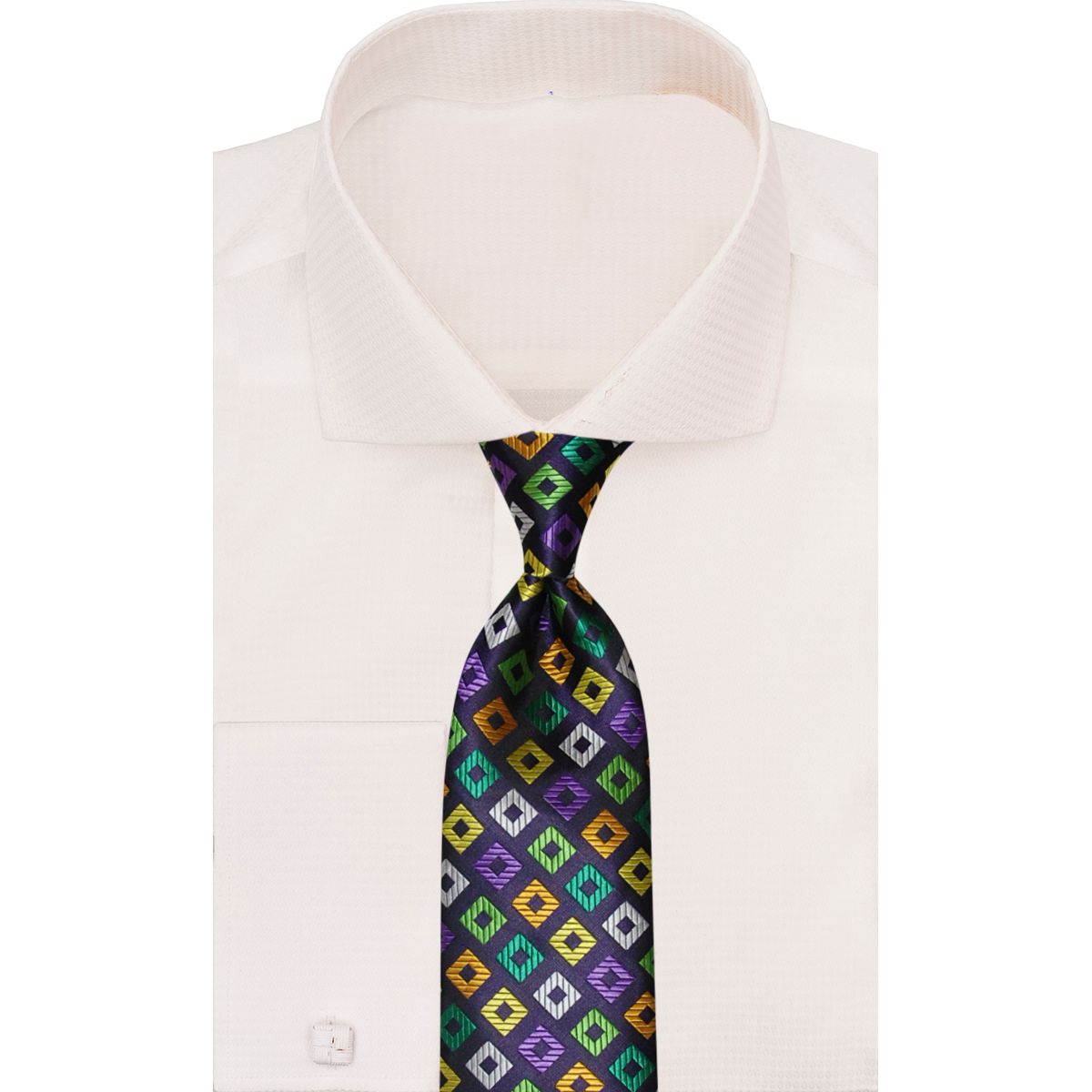 Verse 9 Black Multi Color Geometric Necktie DUNES-2