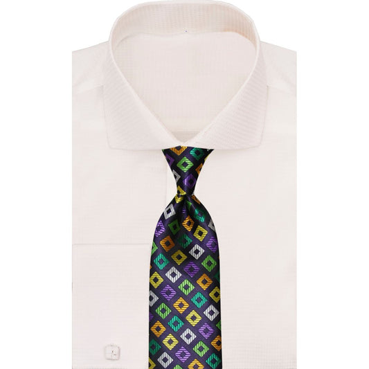 Verse 9 Black Multi Color Geometric Necktie DUNES-2