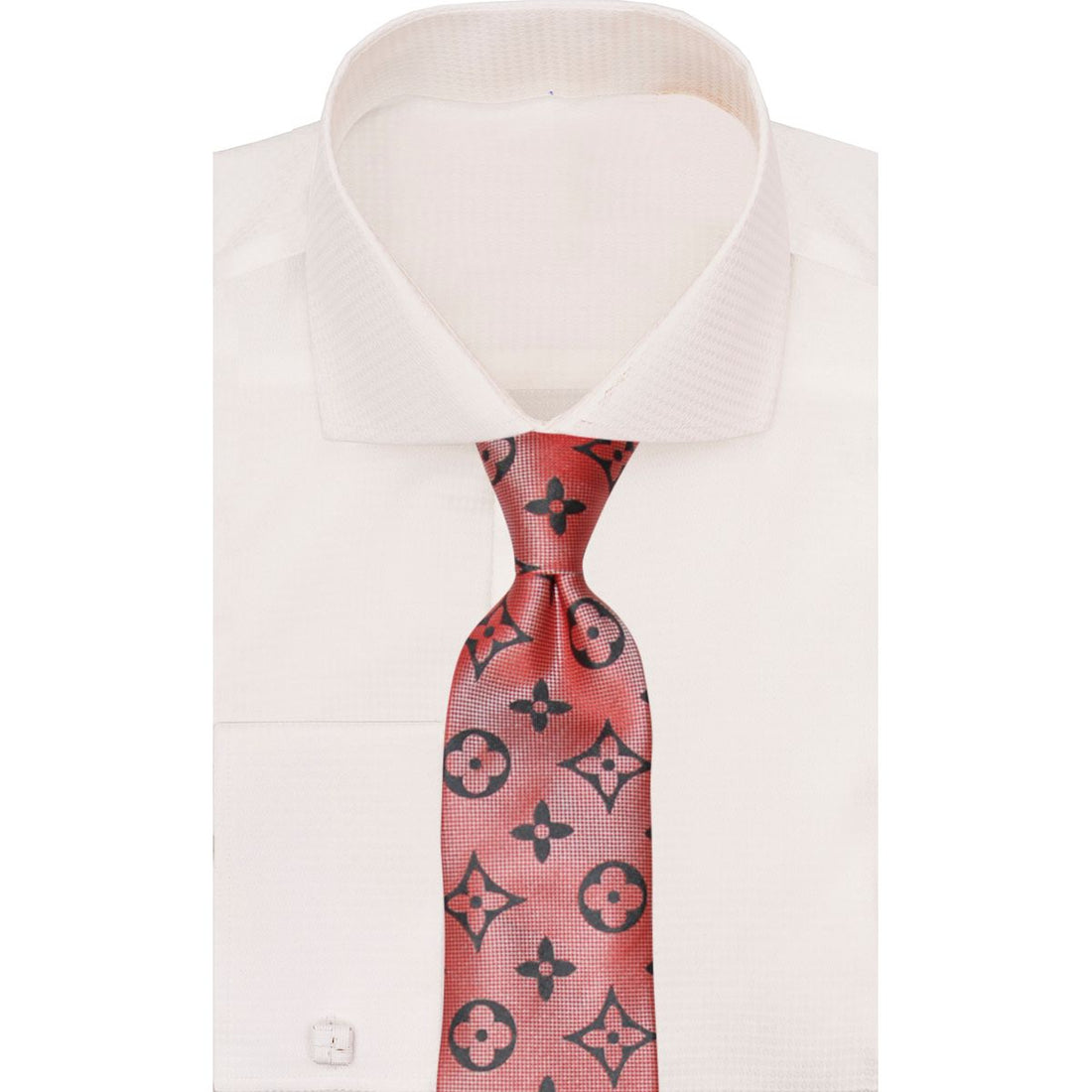 Verse 9 Red Black LV Inspired Necktie - LV-B3