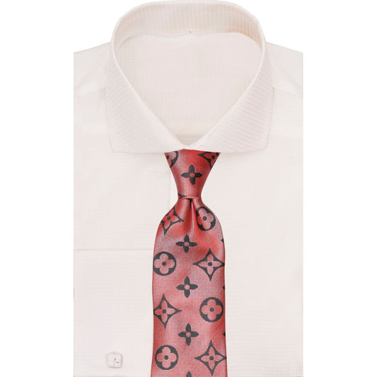 Verse 9 Red Black LV Inspired Necktie - LV-B3