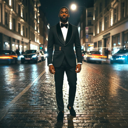 Alexander Black Shawl Crossbody Tuxedo