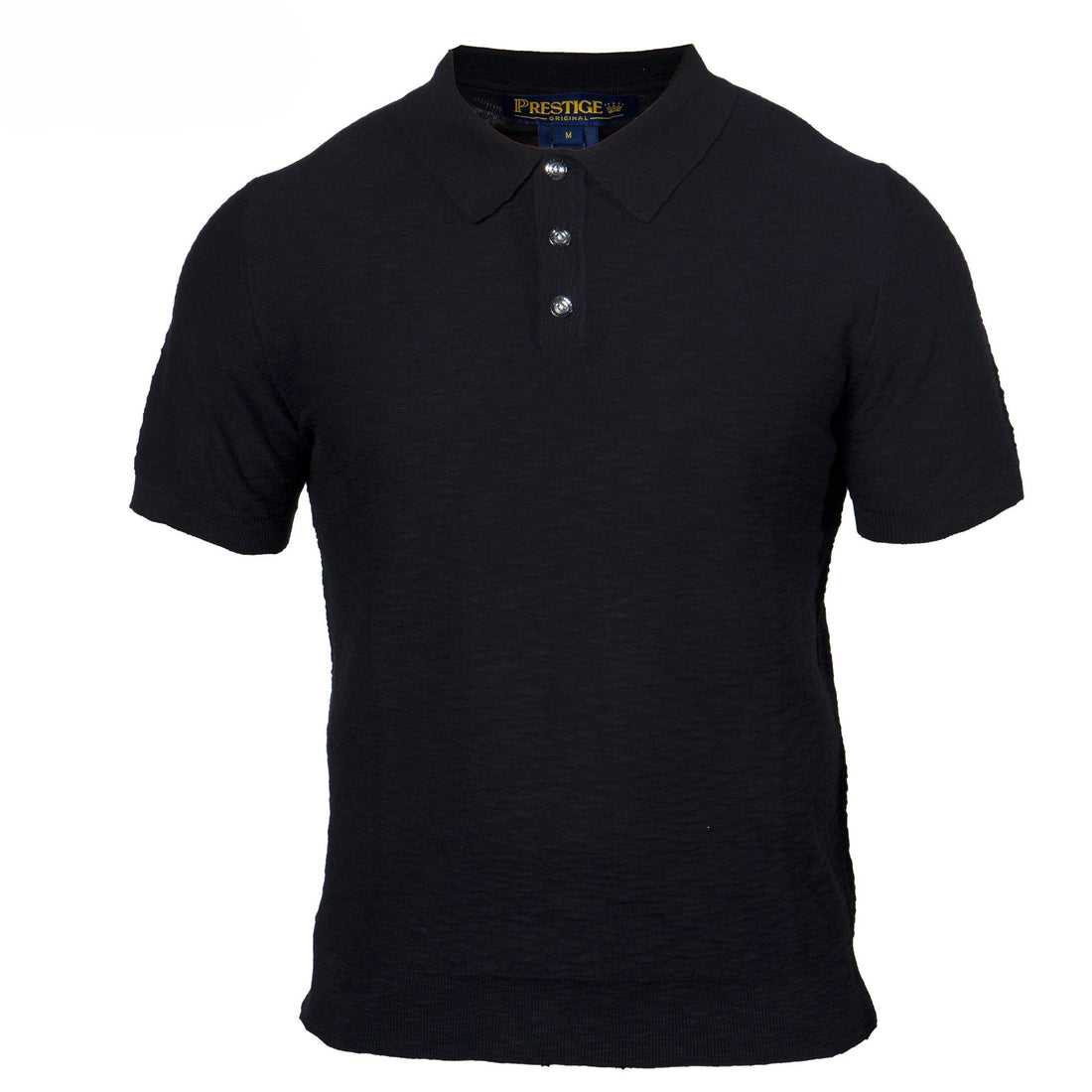 Prestige Black 100% Linen Polo Shirt LIN-590
