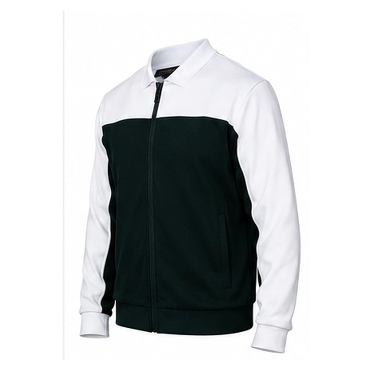 suit-yourself-menswear black and white two-toned zip-up casual jacket with a modern fit
