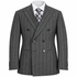 suit-yourself-menswear Canuti gray pinstripe double-breasted suit with a white shirt and polka dot tie
