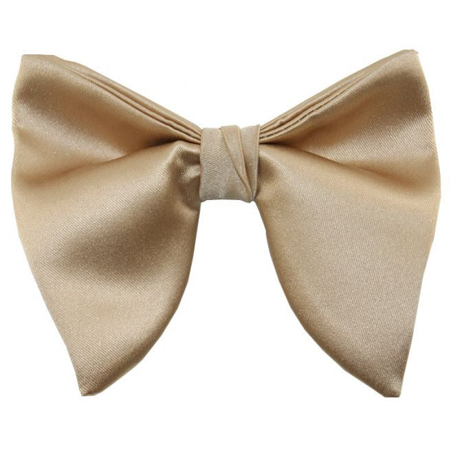 Gold Satin Butterfly Tear Drop Bowtie