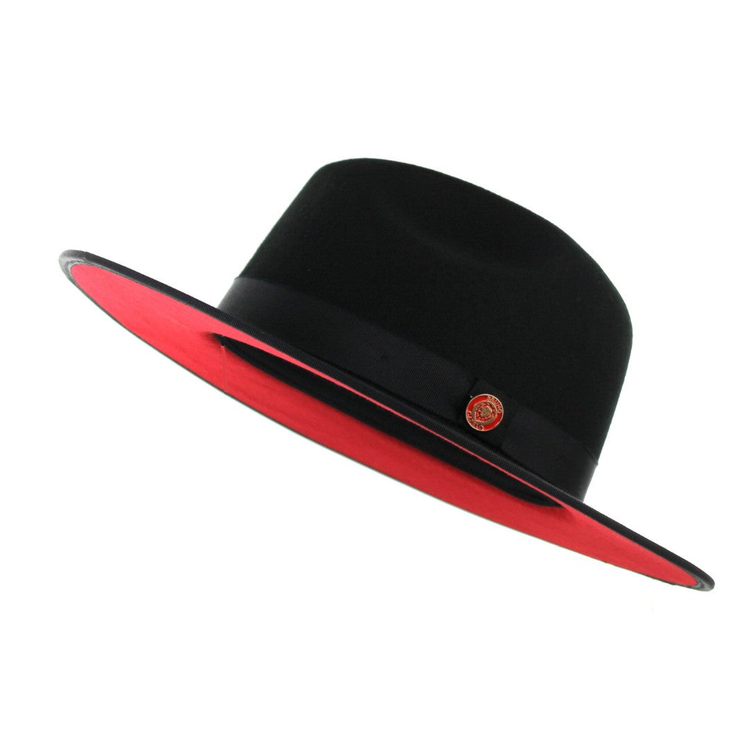 Bruno Capelo Black Monarch Red Bottom Hat