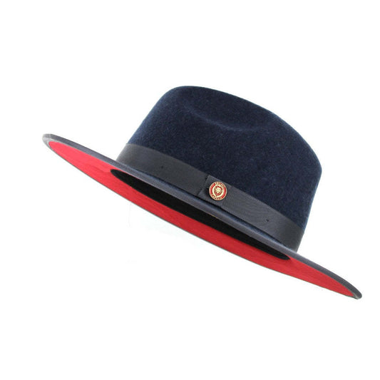 Bruno Capelo Denim Blue Monarch Red Bottom Hat
