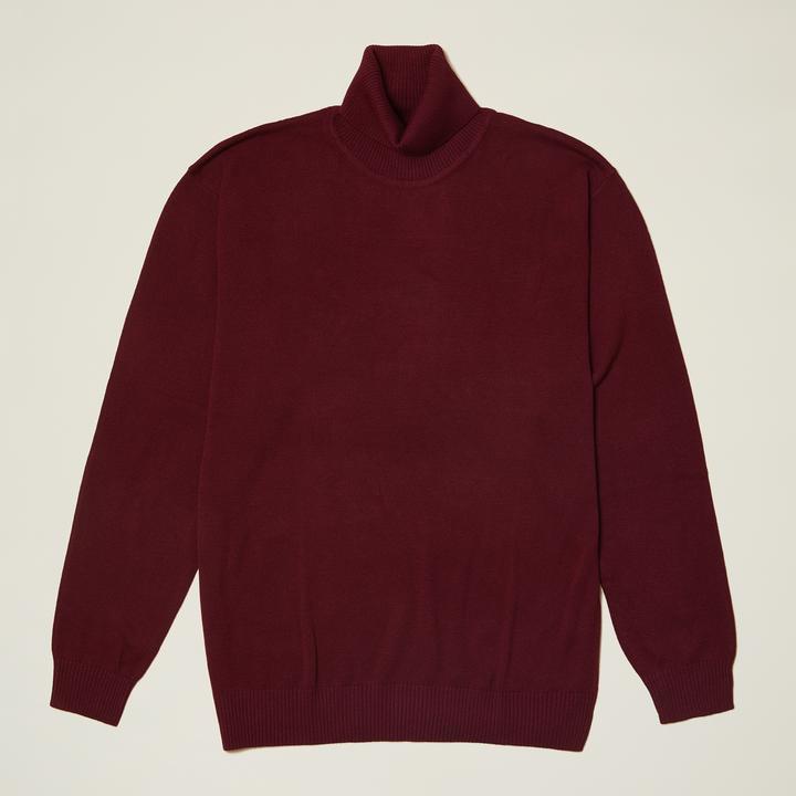 Inserch Burgundy Turtleneck Sweater - SYM