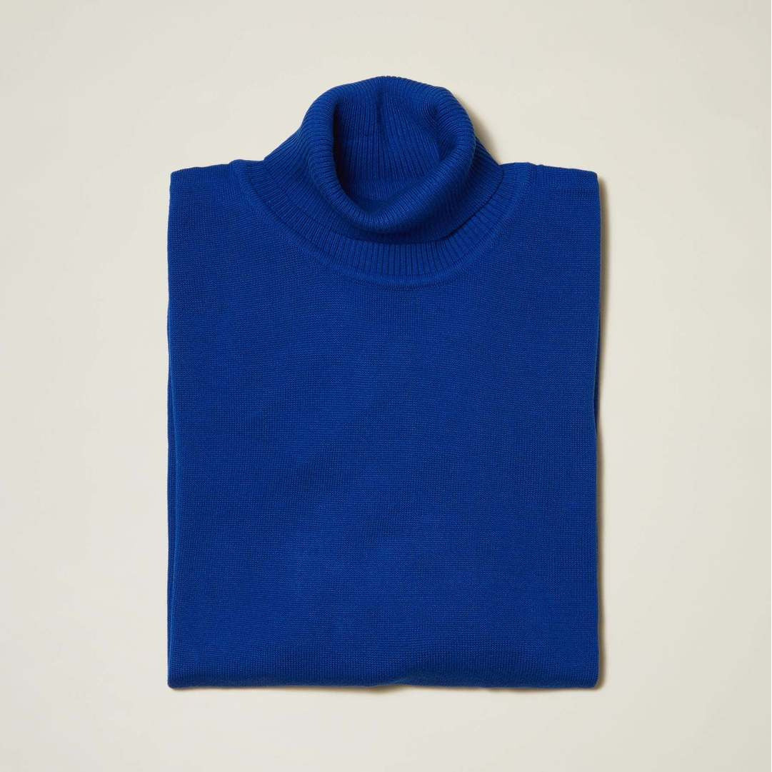 Inserch Royal Blue Turtleneck Sweater - SYM