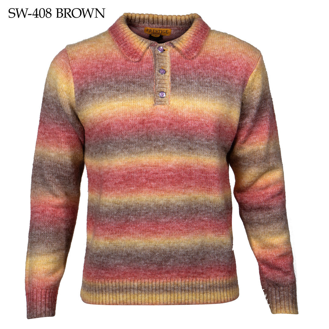 Prestige Brown Gold Orange Sweater - SYM