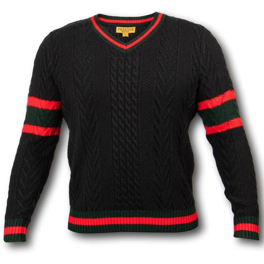 Prestige Black Red Green Sweater - SYM