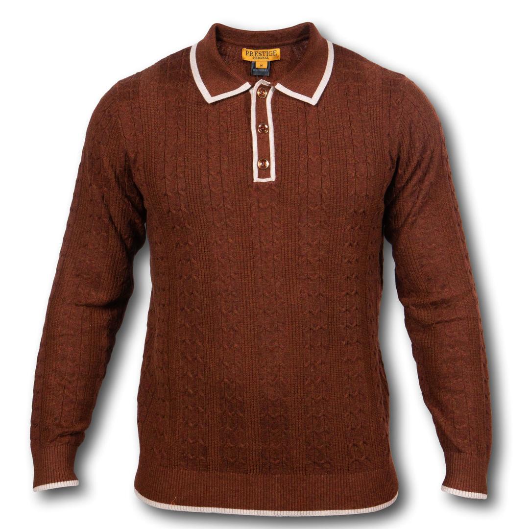 Prestige  Brown Red Luxury Polo Shirt - SYM