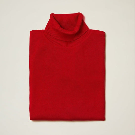 Inserch Red Turtleneck Shirt Sweater