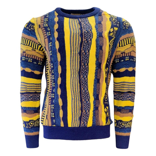 Royal Blue Yellow Coogi Inspired Sweater
