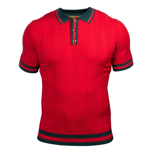 Prestige Red Green Red Collar Polo Shirt - CMK-285