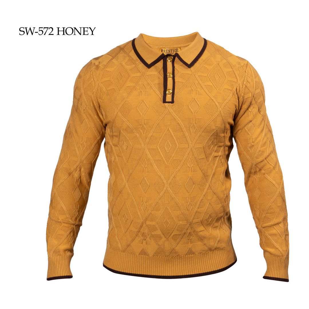 Prestige Honey Brown Polo Sweater SW-572