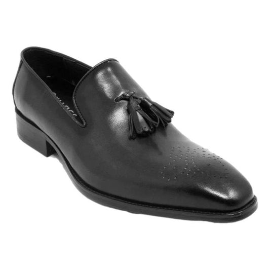 Carrucci Black Tassel Loafer Dress Shoes