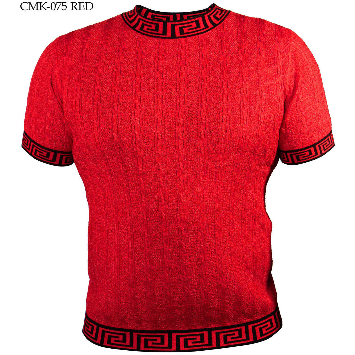 PRESTIGE RED CREW NECK KNIT SHIRT