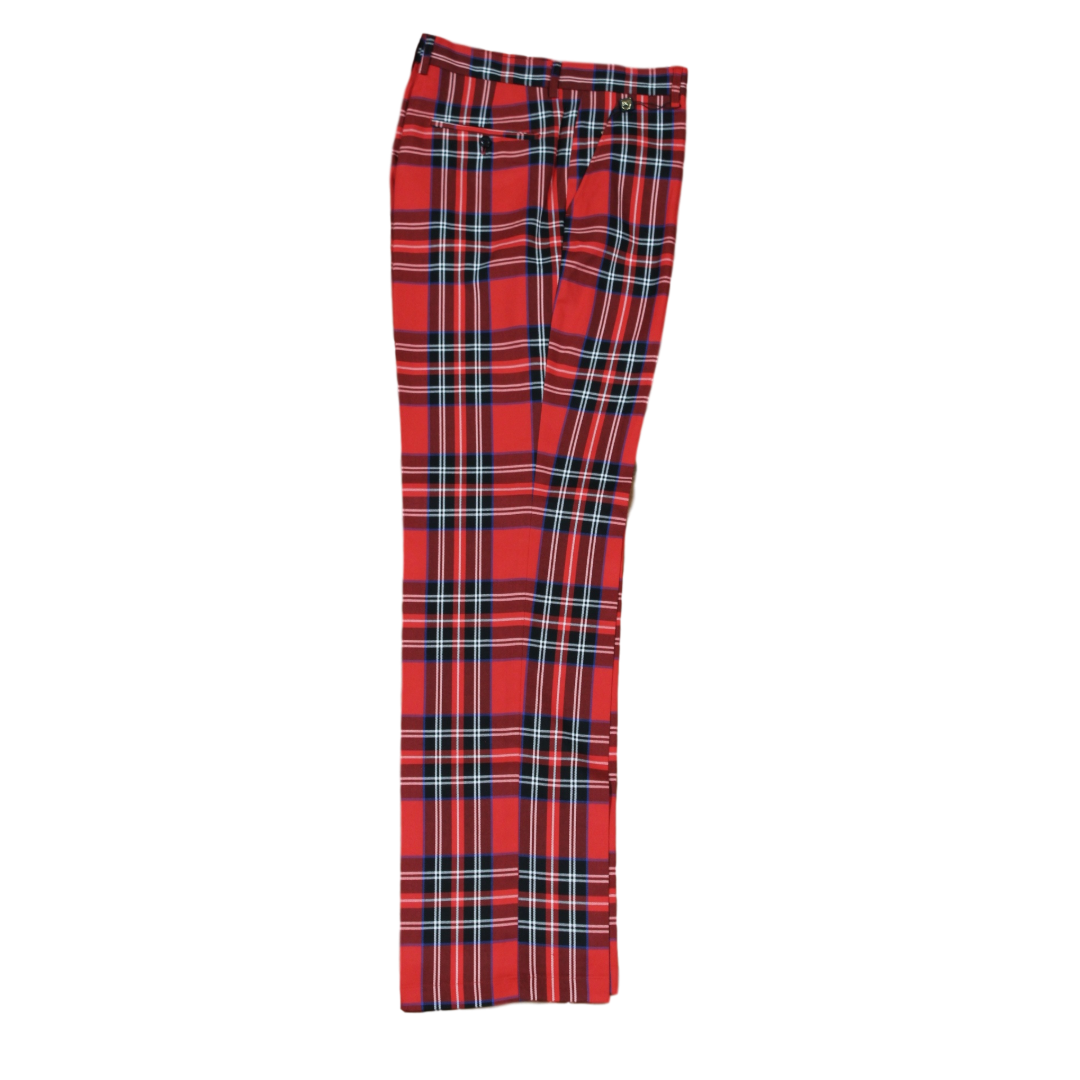 Plaid Red Black White Royal Blue Pants – suit-yourself-menswear