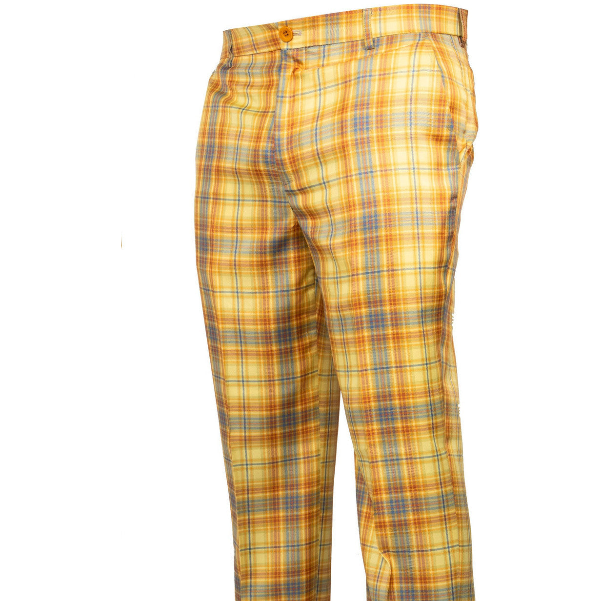 Prestige Yellow Orange Blue Plaid Pants 40 / 40