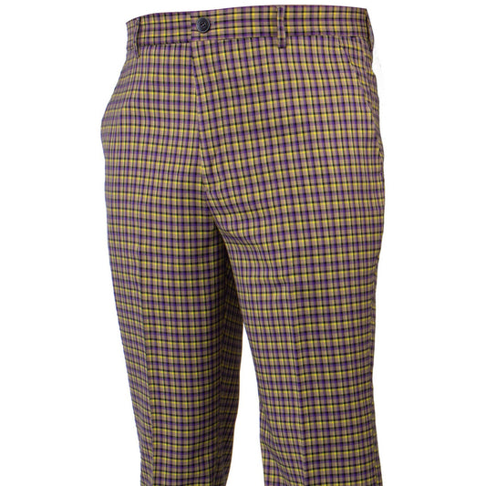 Plaid Purple Gold Check Pants