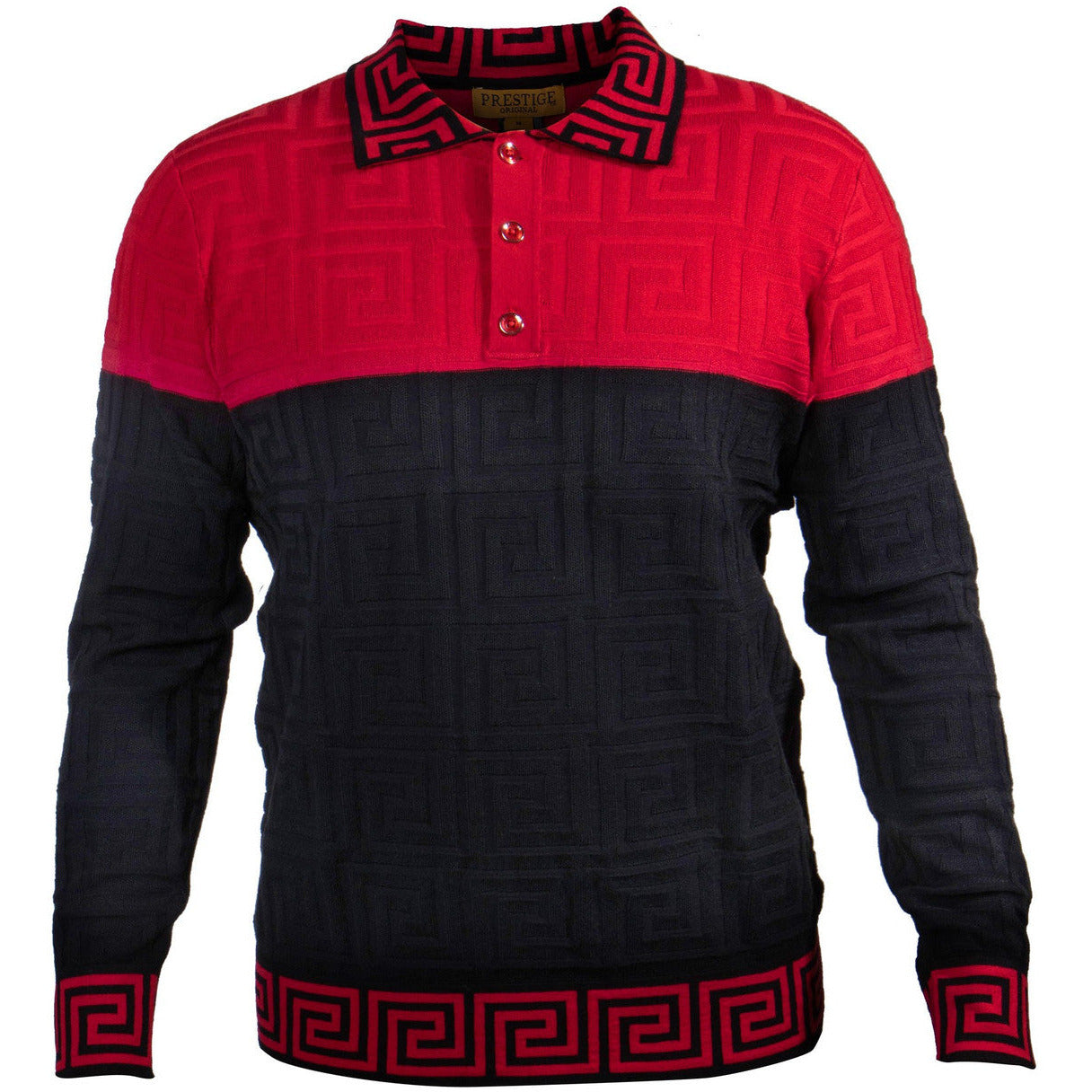 Prestige Red Black Two Tone Polo Shirt